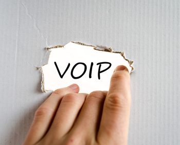 Voip text concept isolated over white background