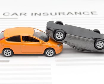 Accident toy car with toy car insurance.